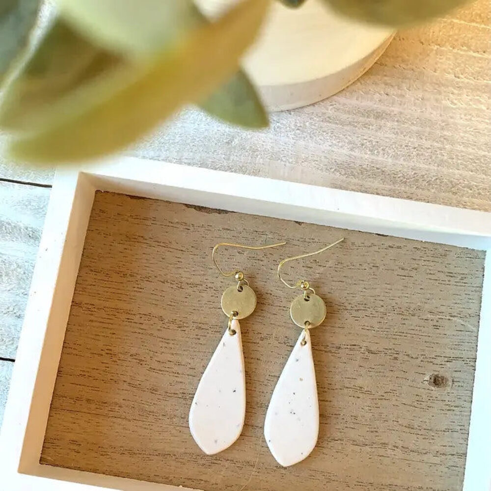 Claire - Polymer Clay Dangle Earrings - Various Colours​